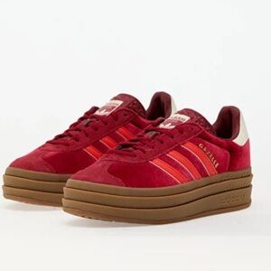 adidas Women's Red and Tan Sneakers